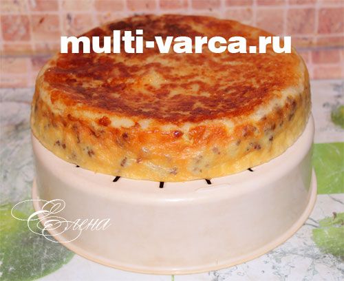 Картопляна запіканка з фаршем у мультиварці