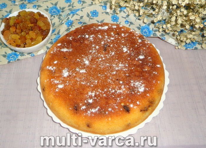 Манник із родзинками в мультиварці