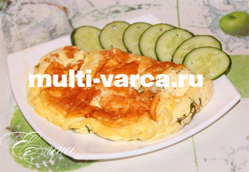 Омлет у мультиварці із зеленню