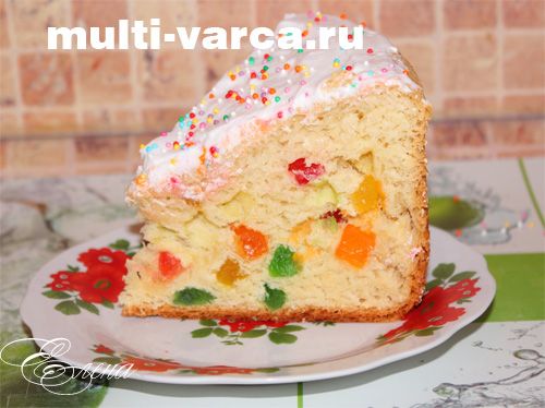 Паска з сиром і цукатами в мультиварці