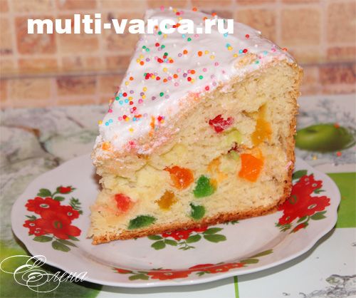 Паска з сиром і цукатами в мультиварці