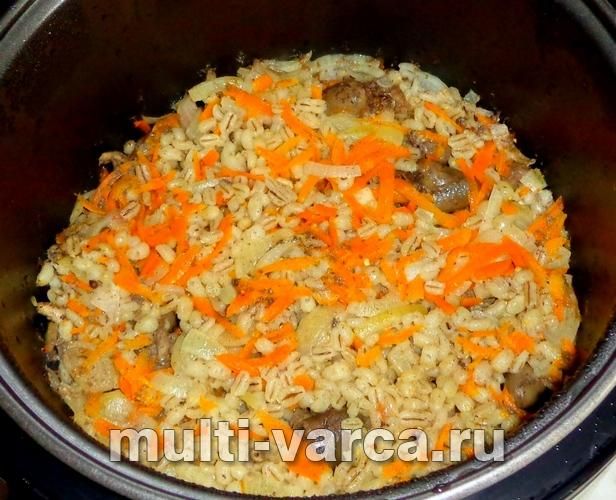 Перловка з сердечками в мультиварці