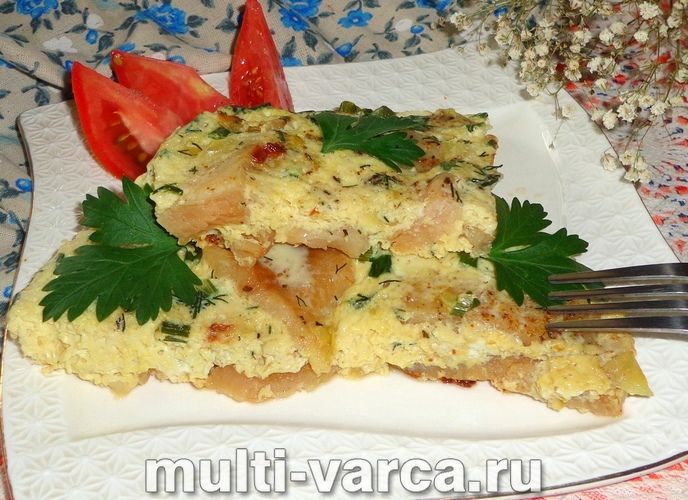 Риба в омлеті в мультиварці