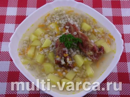Річет - суп із копченими реберцями