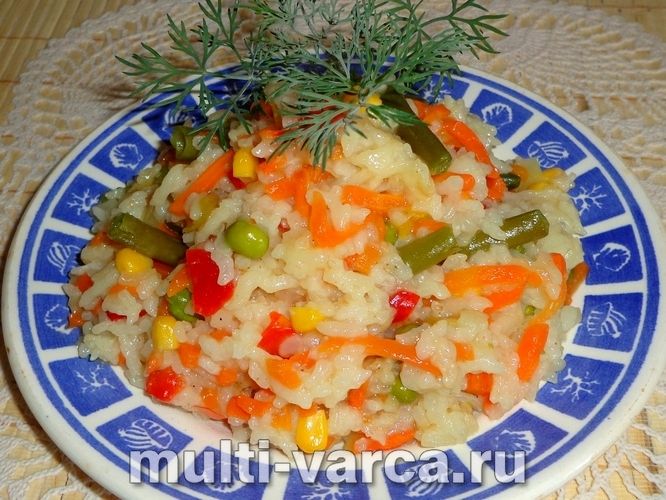 Рис із мексиканською сумішшю в мультиварці