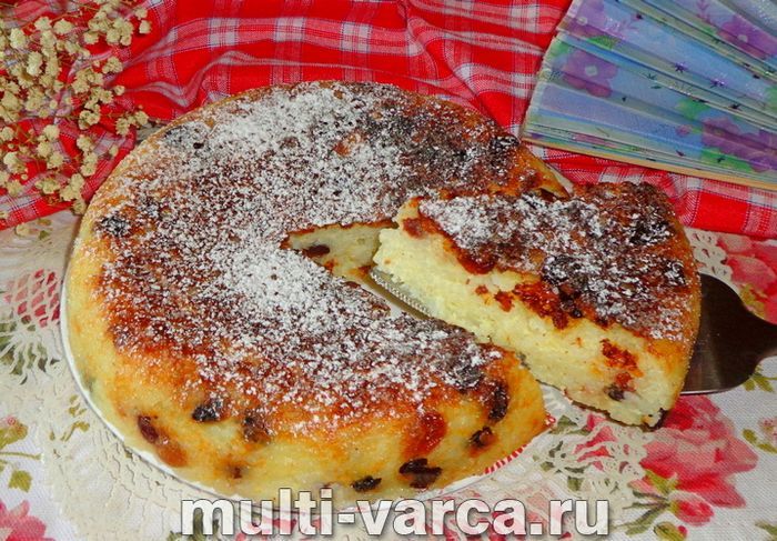 Рисова запіканка з кисломолочним сиром у мультиварці