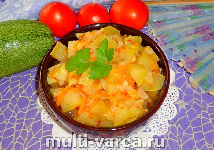 Салат із кабачків на зиму в мультиварці