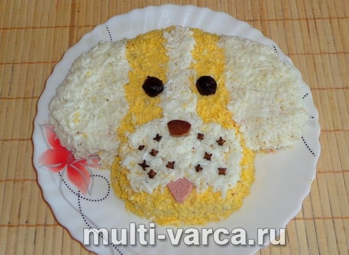 Салат &laquo;Собачка&raquo; на Новий Рік