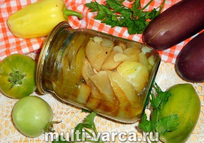 Салат зі смажених овочів на зиму