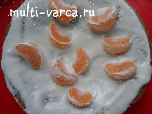 Шоколадний рулет із мандариновим кремом