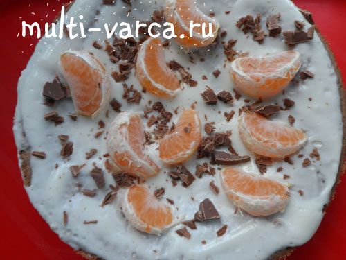 Шоколадний рулет із мандариновим кремом