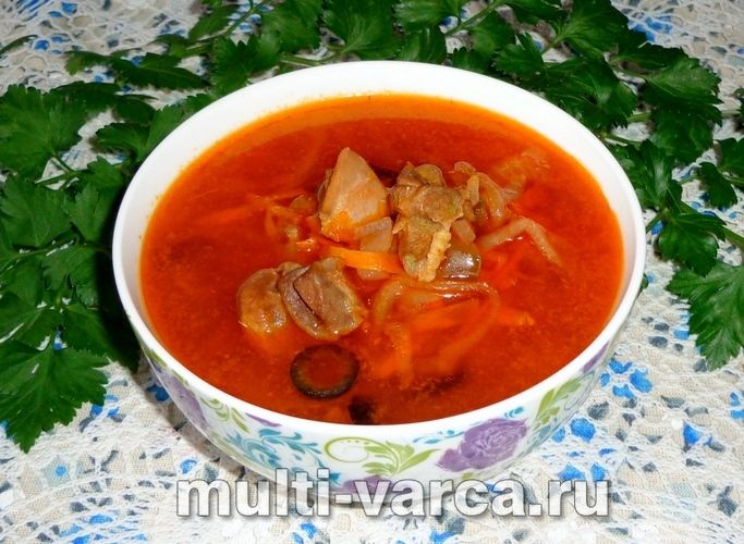 Солянка з куркою в мультиварці