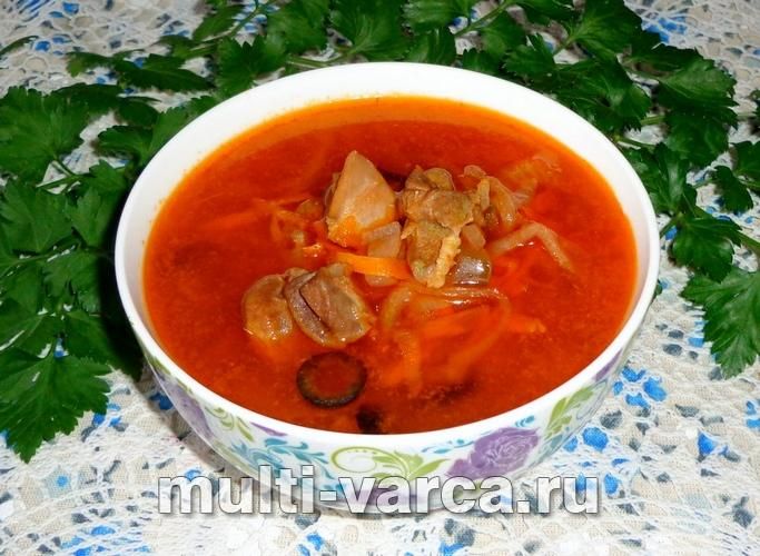 Солянка з куркою в мультиварці