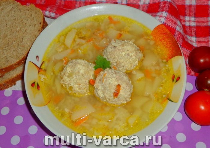 Суп із тефтелями в мультиварці