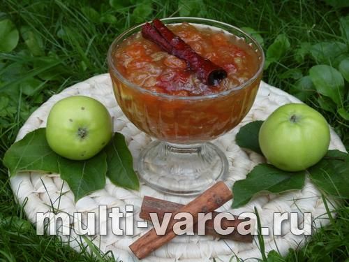 Варення з яблук із родзинками в мультиварці