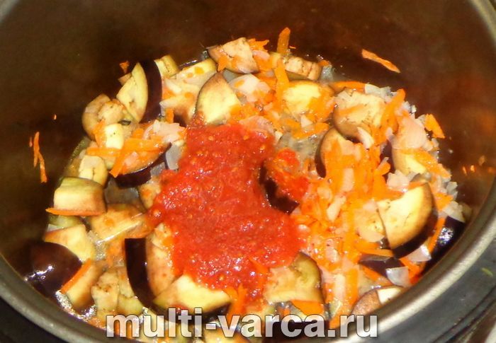 Булгур із баклажанами в мультиварці