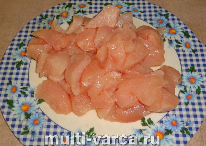 Булгур із куркою та грибами в мультиварці