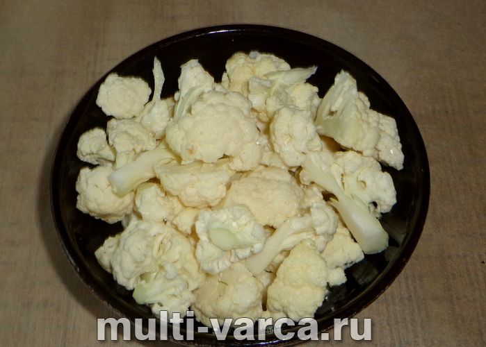 Цвітна капуста з печерицями в мультиварці