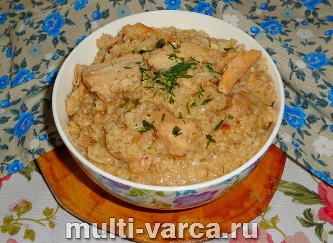 Ячна каша з тушонкою в мультиварці