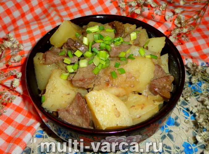 Картопля з нирками в мультиварці
