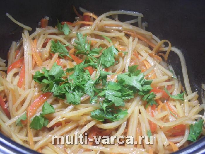 Картопля з овочами