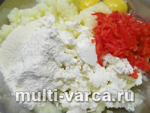 Картопляні котлети з перцем і фетою