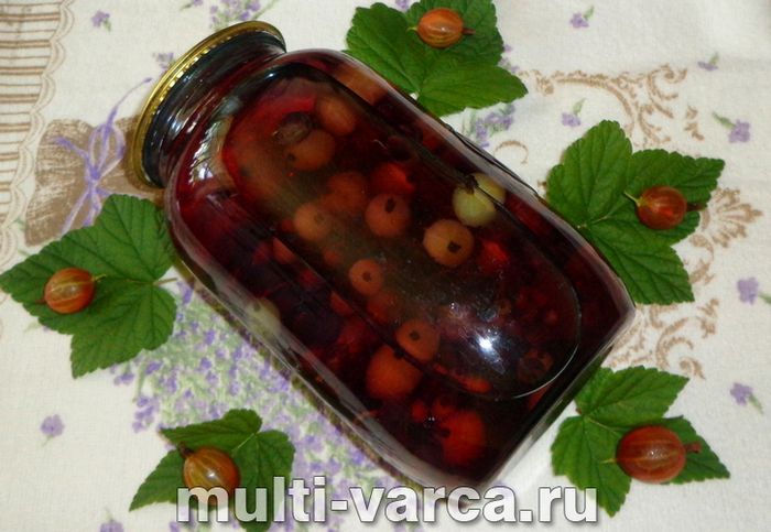 Компот зі смородини та аґрусу на зиму