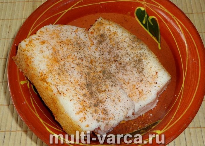 Копчене сало в мультиварці
