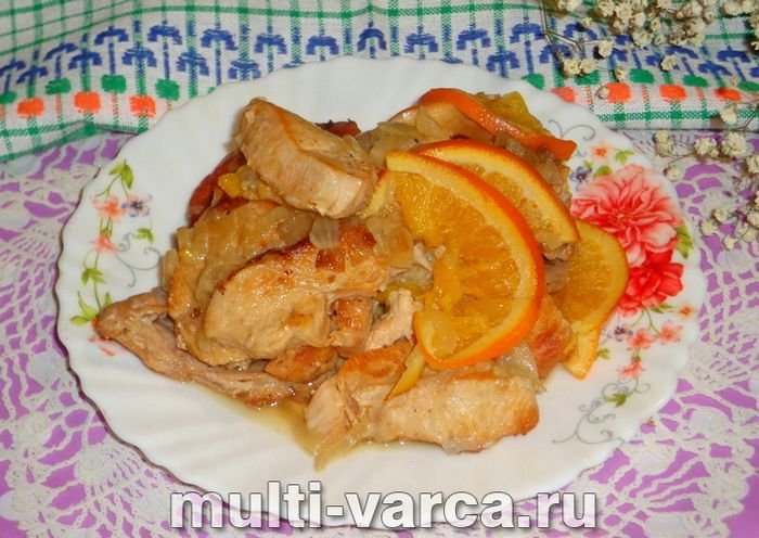 Кролик з апельсинами в мультиварці