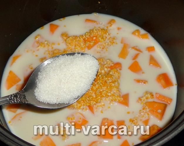 Кукурудзяна каша з гарбузом у мультиварці