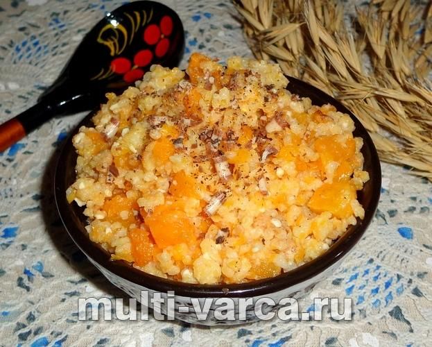Кукурудзяна каша з гарбузом у мультиварці