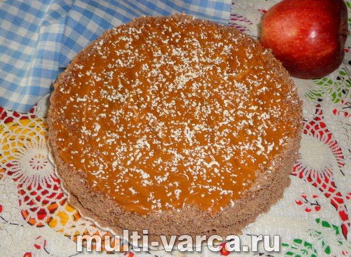 Медовик зі згущеним молоком у мультиварці