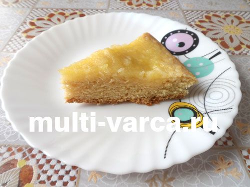 Ніжний пиріг із лимонним кремом у мультиварці