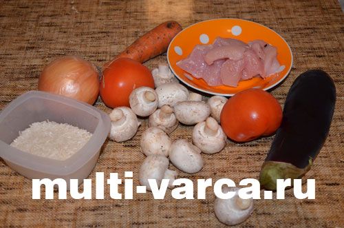 Паелья з куркою в мультиварці
