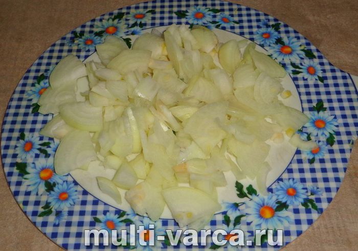 Печінка з кабачками в мультиварці