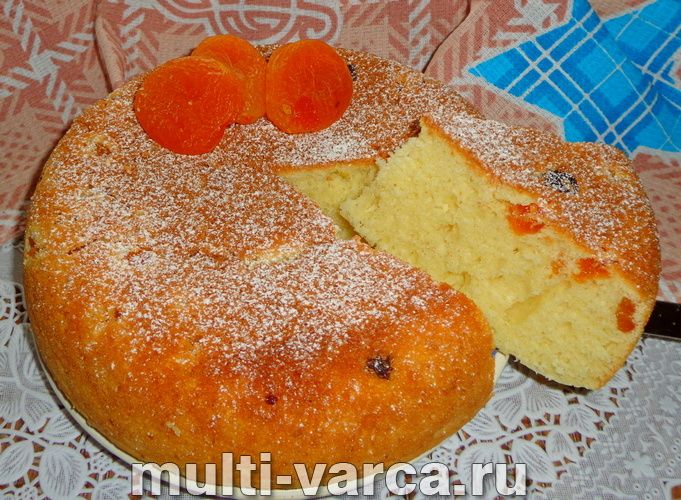 Пиріг із курагою в мультиварці
