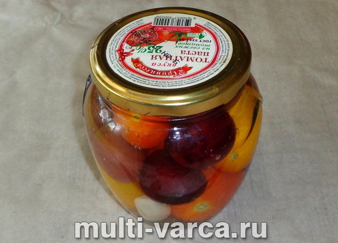 Помідори з чорносливом на зиму