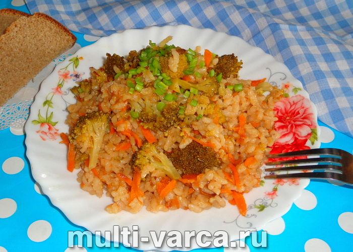 Рис із броколі в мультиварці