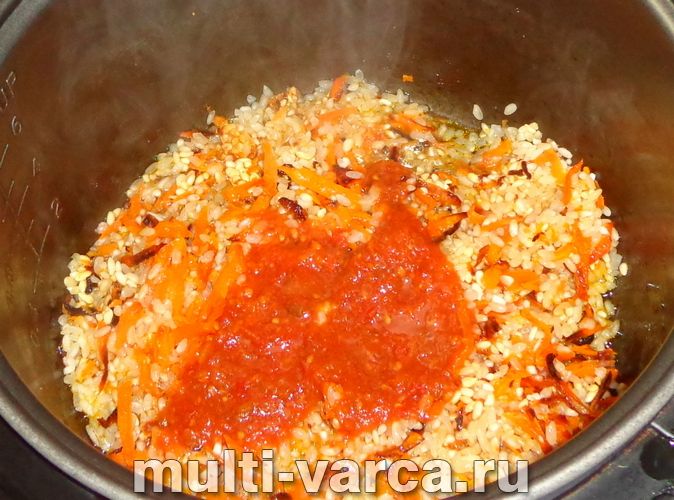 Рис із броколі в мультиварці