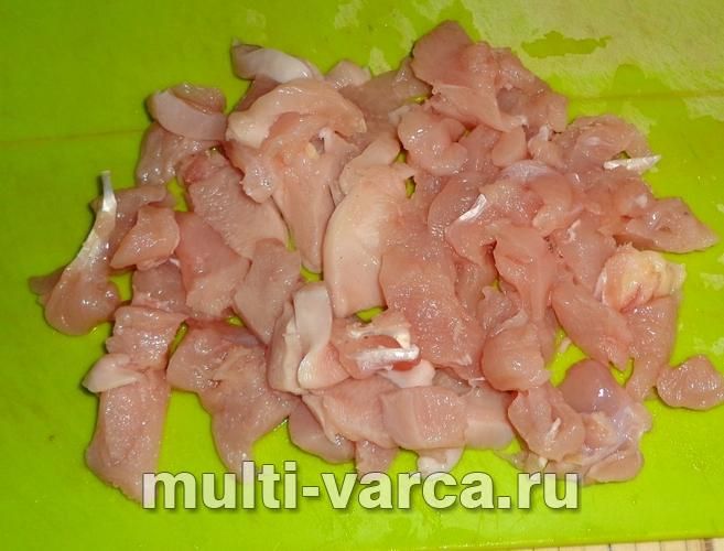 Рис із куркою та овочами в мультиварці