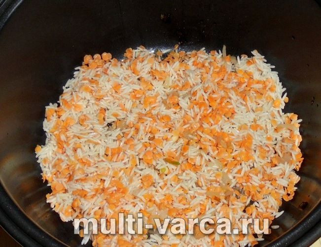 Рис із сочевицею в мультиварці