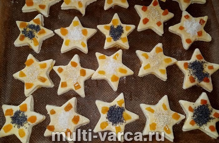 Сирне печиво &laquo;Зірочки&raquo; з курагою в духовці