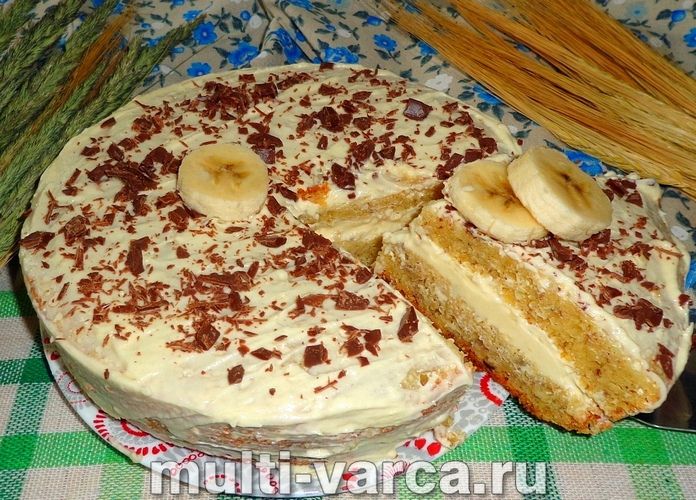 Банановий торт у мультиварці