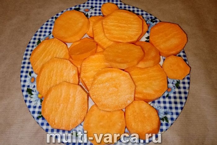 Батат на пару в мультиварці