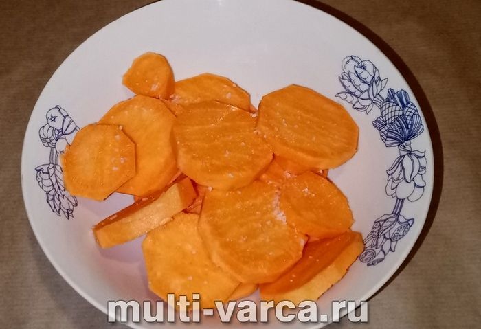 Батат на пару в мультиварці