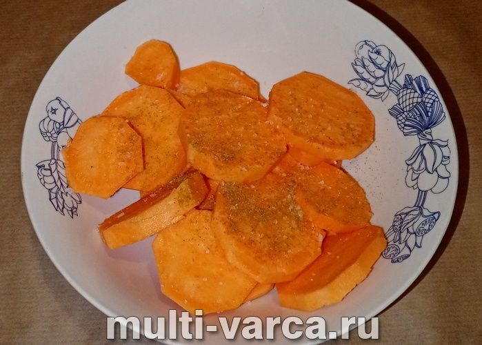 Батат на пару в мультиварці