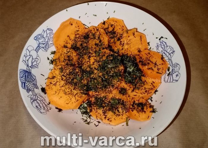 Батат на пару в мультиварці