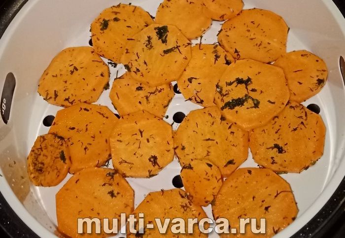 Батат на пару в мультиварці