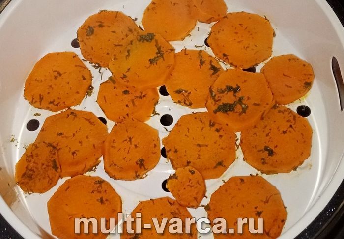 Батат на пару в мультиварці