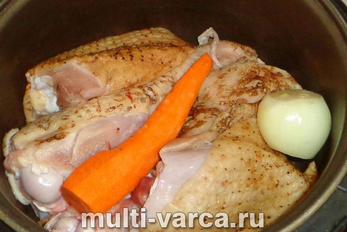 Холодець із курки та індички в мультиварці